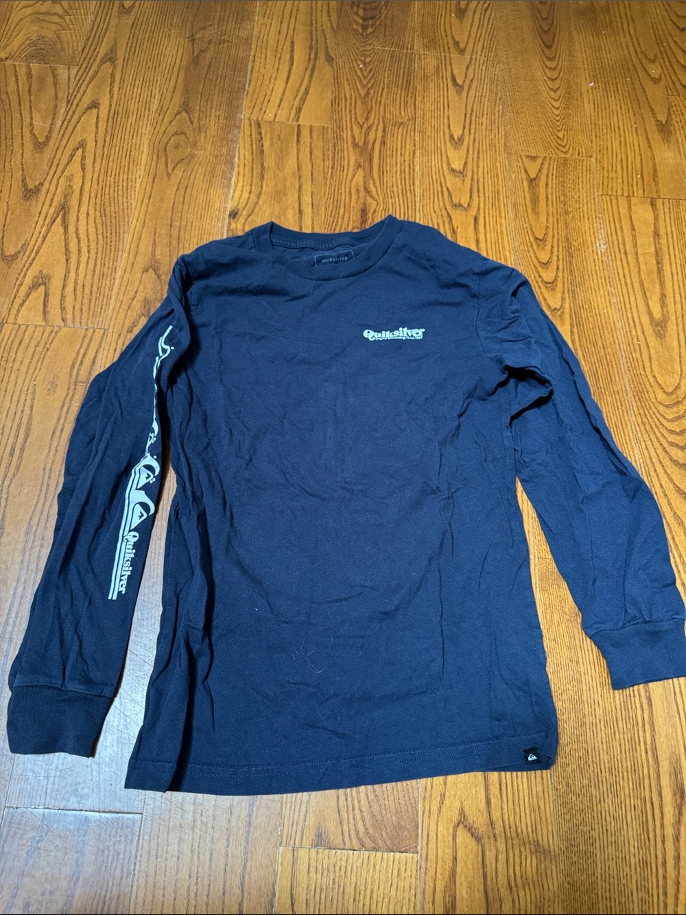 Quiksilver Men's Navy Blue Long Sleeve Logo Tee